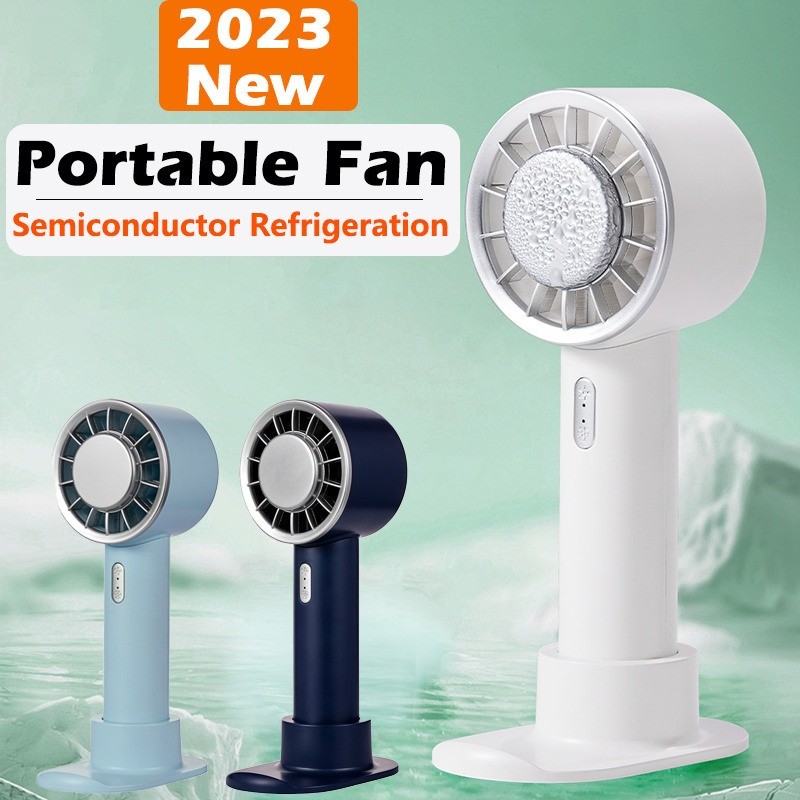 ArgoG Portable Fan Handheld Mini Fan Semiconductor Refrigeration Cold Compress Rechargeable Hand Fan