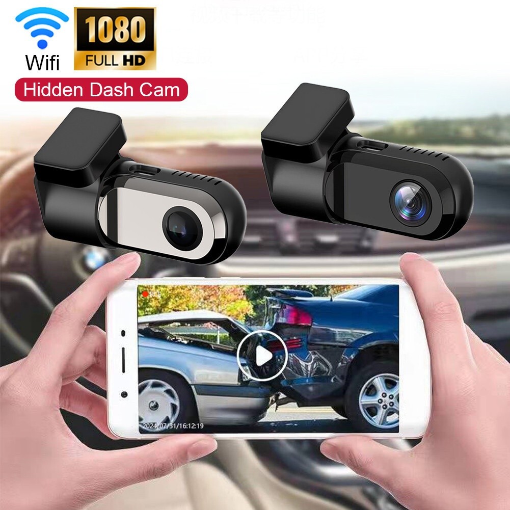 WiFi Hidden Dash Cam 1080P Car Camera Car Front Car Dash Cam Car Mini Dash Cam with Night Vision 24 