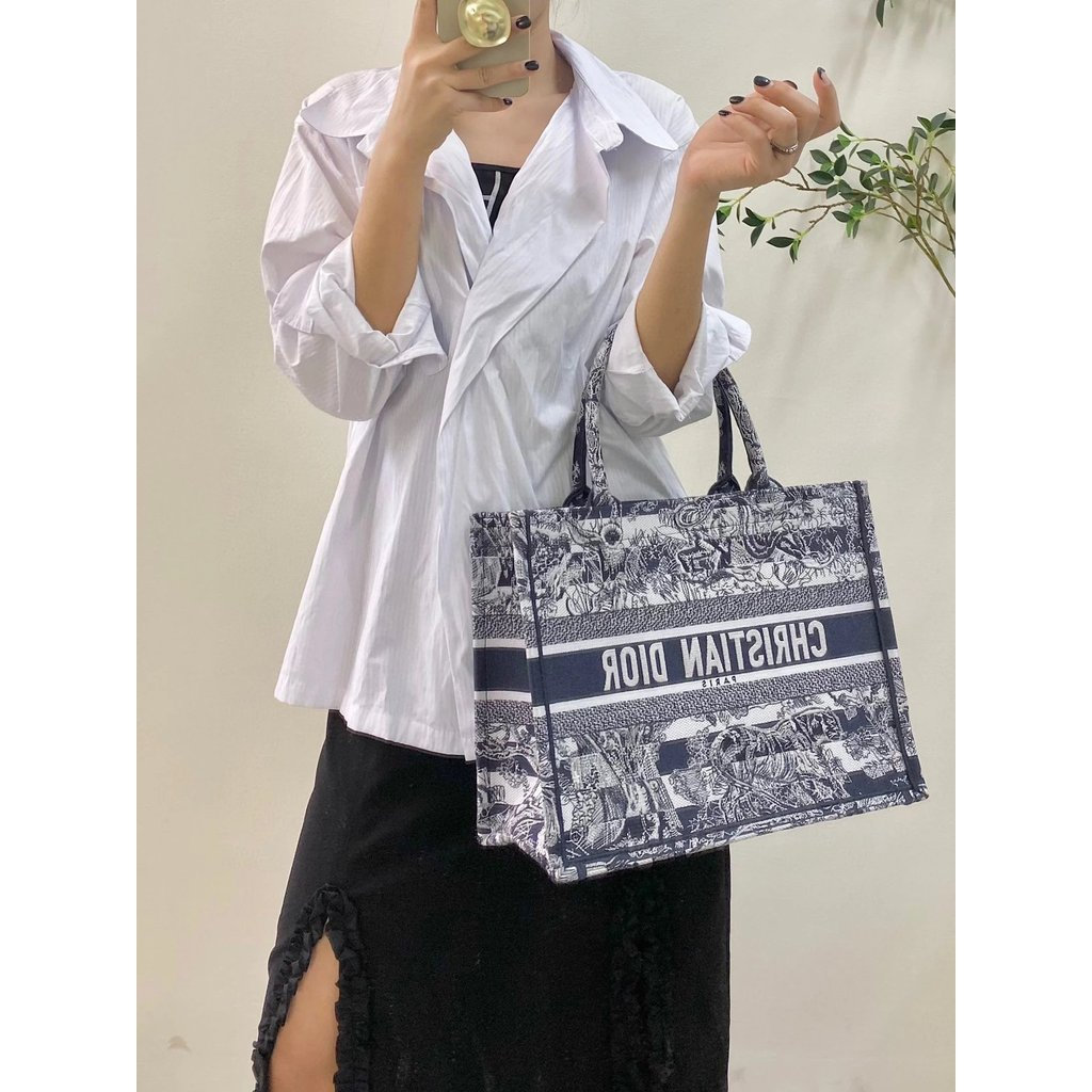 Dior Tote Bag Tiger Navy Blue Tiger Red Tiger Tote Shopping Bag UCZI