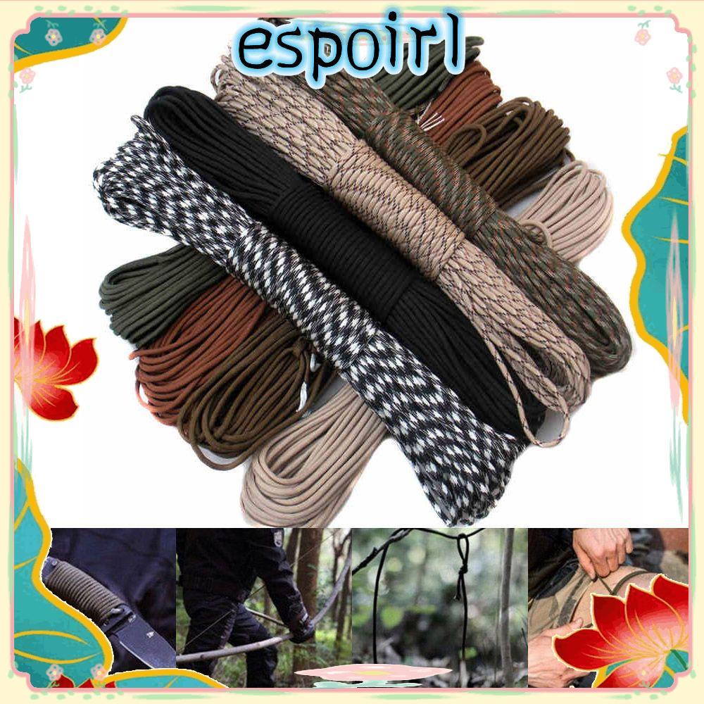 ESPOIR 25/50/100FT 550 LB Paracord Clothesline Hiking Camping Lanyard