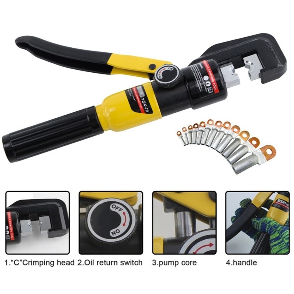YQK70 470mm2 Pressure 56T Hydraulic Crimping Tool Cable Lug Crimper Plier Hydraulic Compression Tool