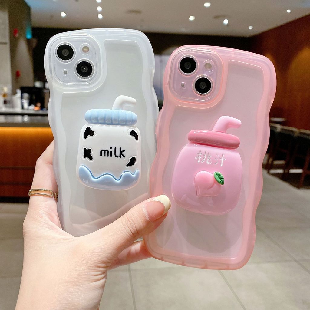 Ins สไตล์ใหม่เหมาะสําหรับ Apple 15 เคสโทรศัพท์หญิง High-Appearance ipone14pro ที่วางเครื่องดื่ม Shoc