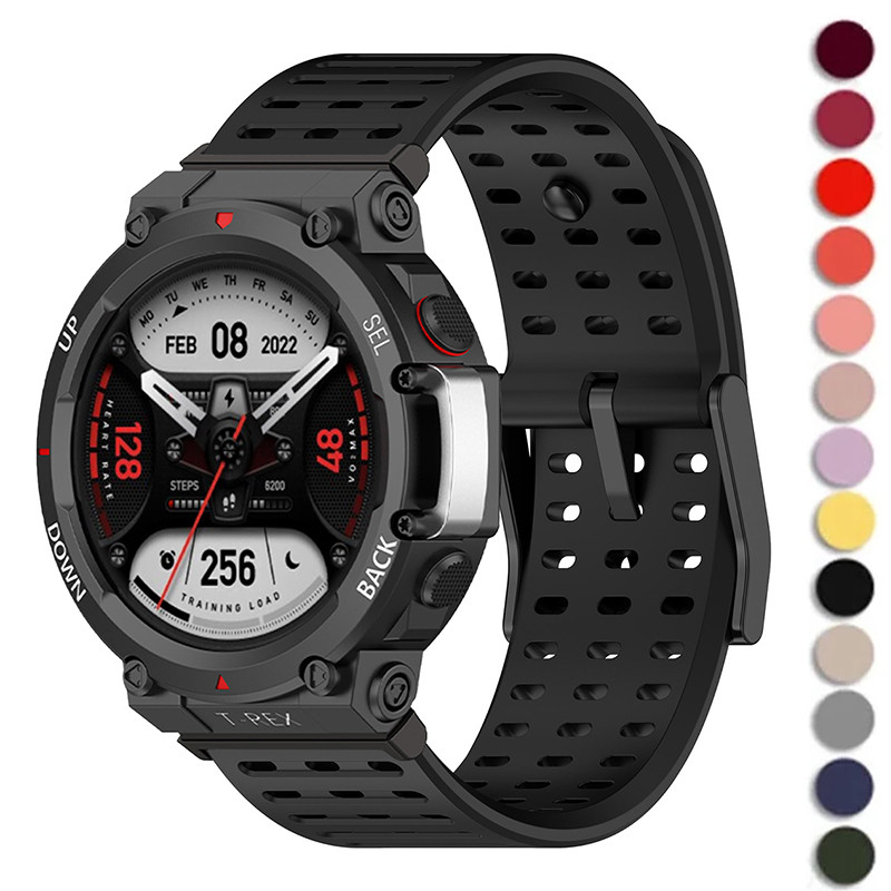 สายซิลิโคนสําหรับ Amazfit T-Rex3 2 T-Rex/Pro T-Rex2Ultra สายนาฬิกาสร้อยข้อมือ