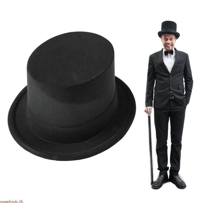 Sweetyvic หมวกแบนสีดำ Non-Woven เครื่องแต่งกายสำหรับคอสเพลย์