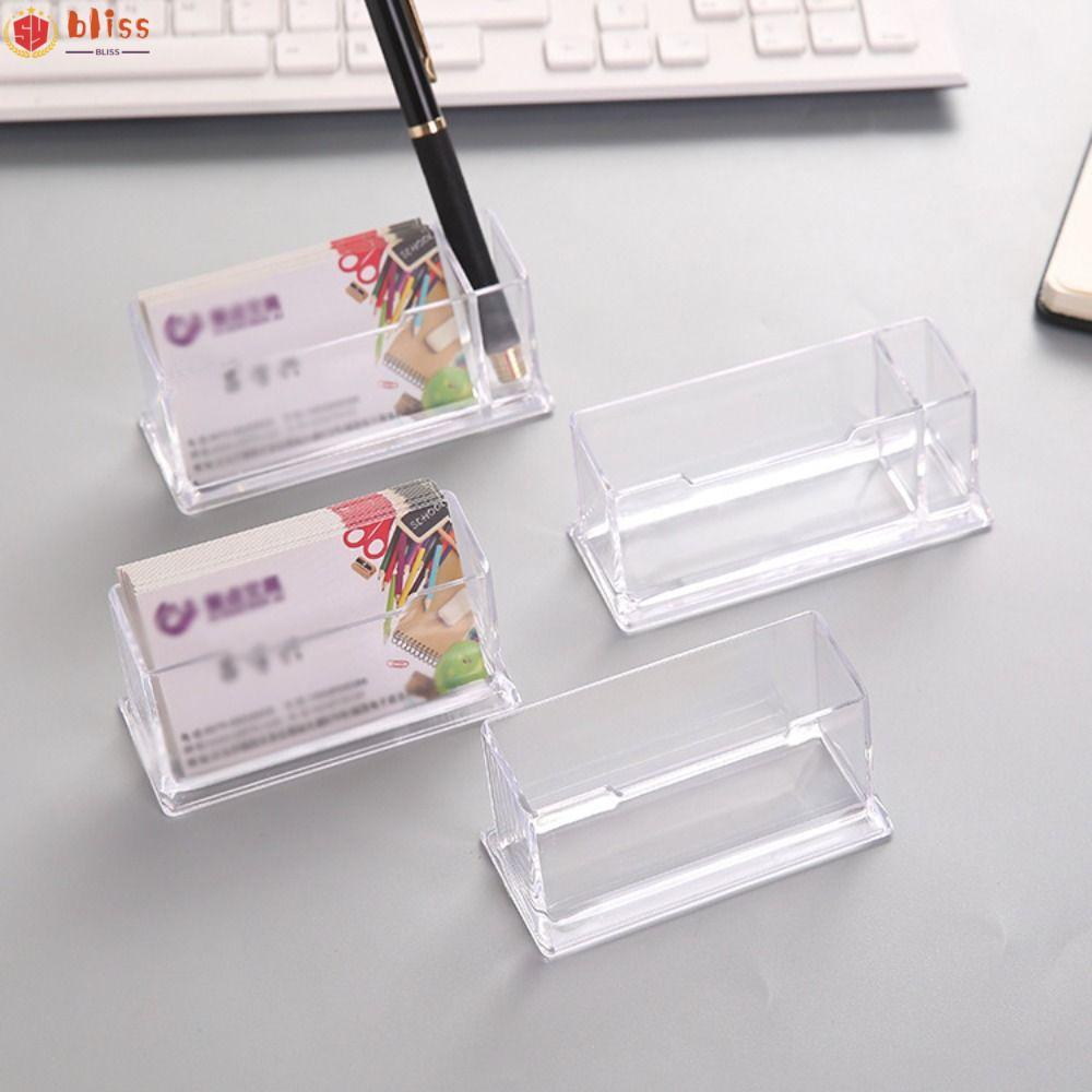 BLLISS Business Card , Creative Location Card Organizer Desktop Shelf Box, High Quality Acrylic Tran