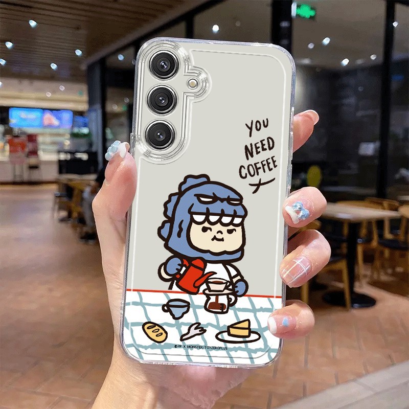 โปร่งใสTpu SILICONE Soft Case Shark PeopleสําหรับRealme C53 C75 C55 C2 C15 A1K C35 5i C51 C33 A76 C3