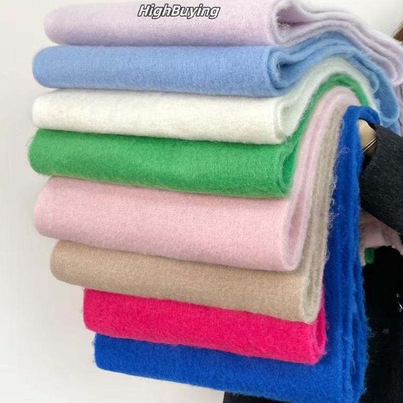 ผ้าพันคอแคชเมียร์หรูหราสำหรับฤดูหนาวของผู้หญิง ขอบยาวและหนานุ่ม - รูปที่ 2