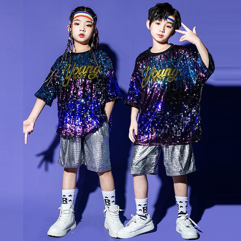 24ชั่วโมงการจัดส่งวันเด็ก1ถนนเต้นรําอินเทรนด์เครื่องแต่งกายกลองประสิทธิภาพเครื่องแต่งกายสาวฮิปฮอปแจ๊สแดนซ์เชียร์ลีดเดอร์เครื่องแต่งกายเลื่อม51015 - รูปที่ 2