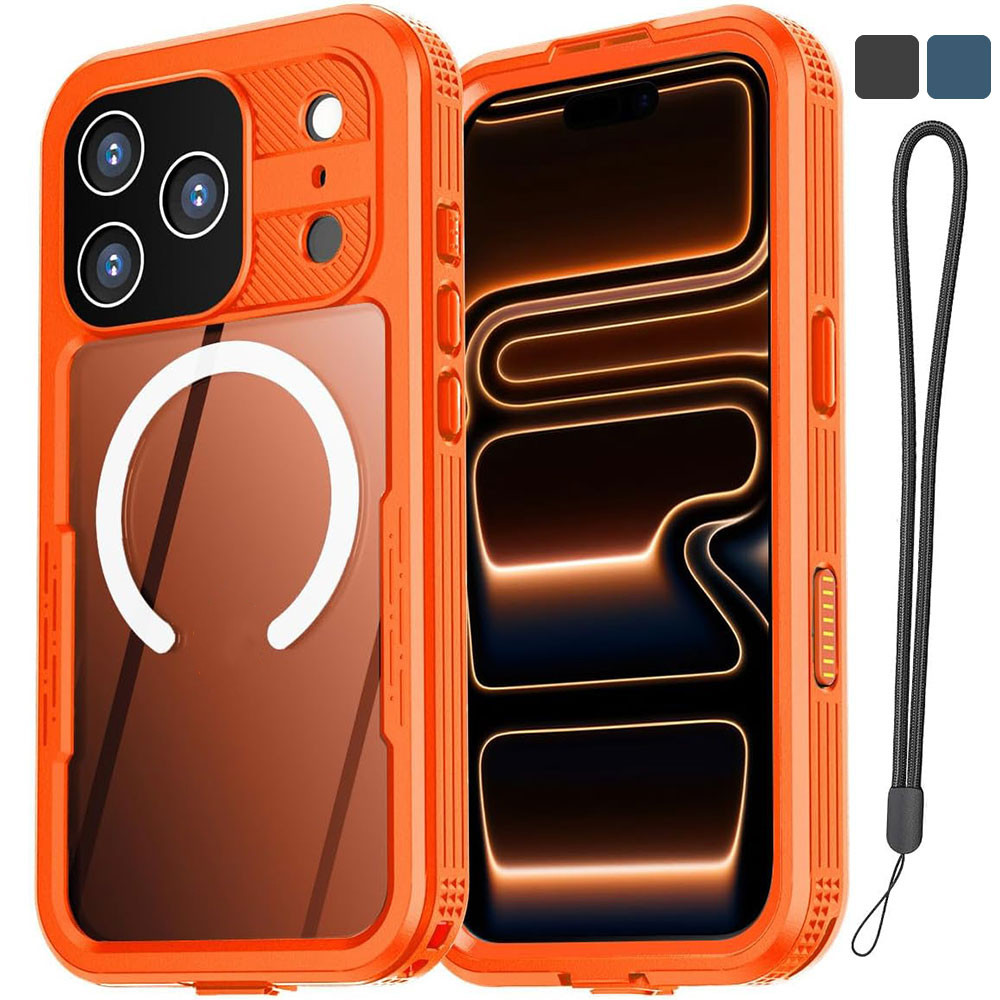 เคสกันน้ํา IP68 พร้อมตัวป้องกันหน้าจอ Clear Hard Back กันฝุ่นกันกระแทก 360 Full Body Protection เคสโทรศัพท์ใต้น้ําสําหรับ iPhone 17 Pro Max,Air,16 Pro Max,16 Plus