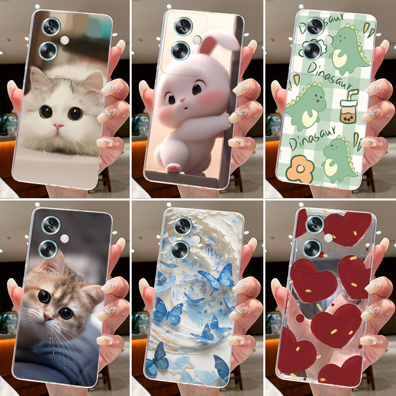 Jelly สําหรับ OPPO A79 CPH2553 CPH2557 ซิลิโคนใส Soft TPU ปกหลัง OppoA79 5G กระต่ายน่ารักแมว Dinasaur เคสโทรศัพท์