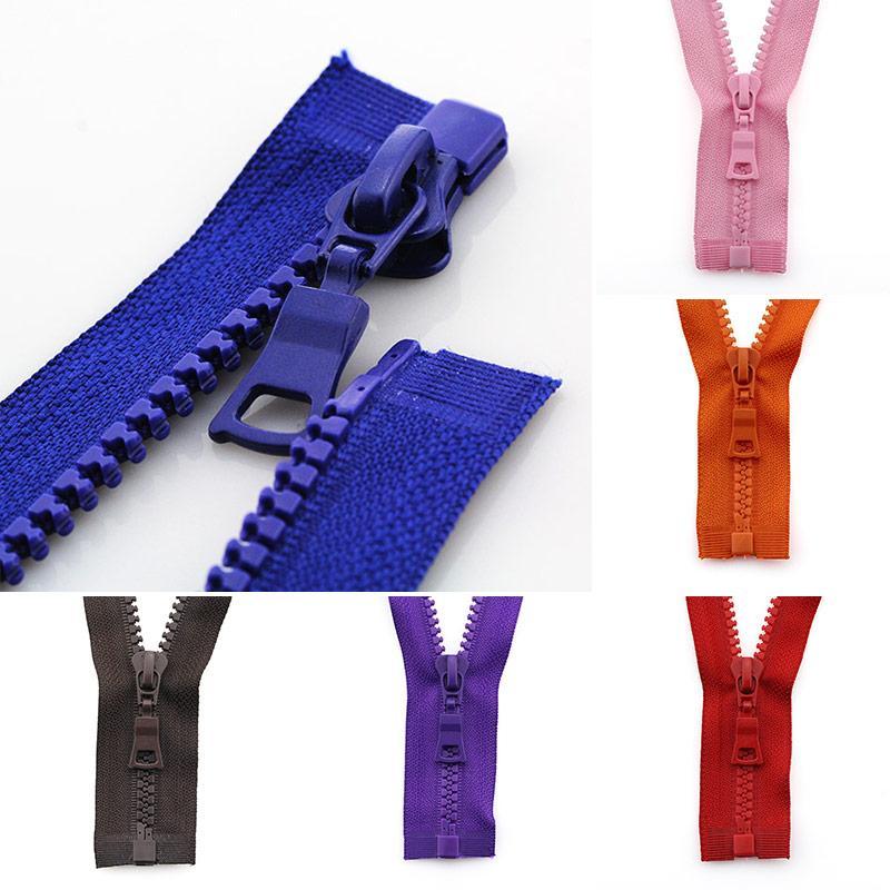 1ชิ้น5 # เรซิ่นเปิดจบซิปที่มีสีสันยาวซิปเย็บเสื้อผ้าลงแจ็คเก็ตเสื้อผ้าซิปชุดอุปกรณ์เสริม55/60/70/800/90เซนติเมตรแจ็คเก็ตซิปเสื้อผ้าซิป