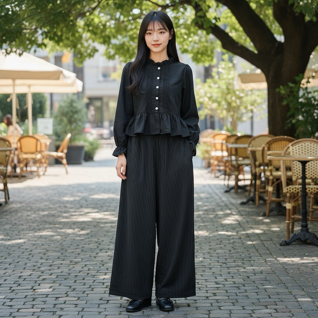 DOLLAR - ZFS PREMIUM CEMPAKA SET KOREAN LOOK BEAUTIFUL MODEL Long SLEEVE HIGH COLLAR FEMININE / FELB