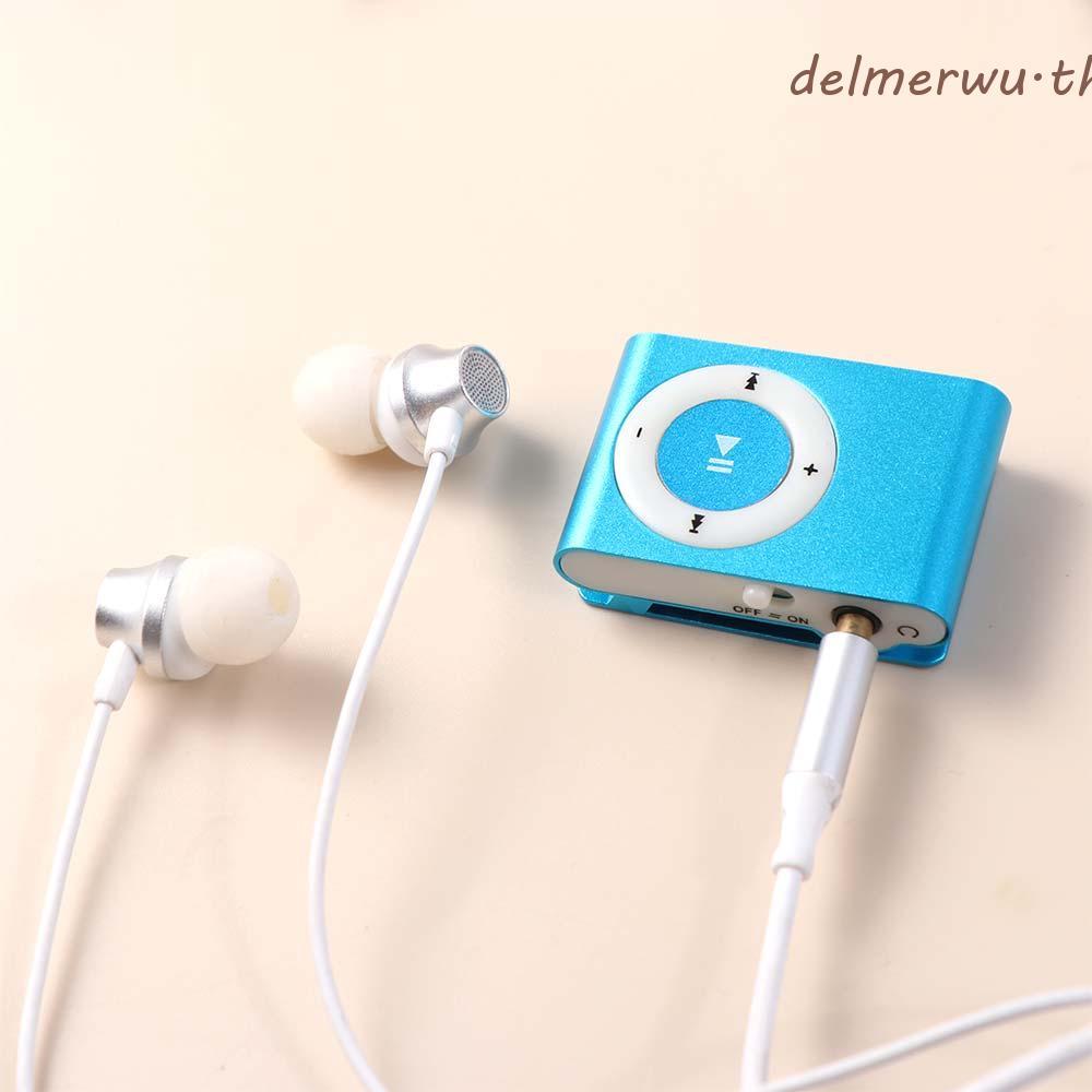 DELMERWU Clip MP3 Mini Fashion Media Player Metal 3.5mm Mirror Sport MP3
