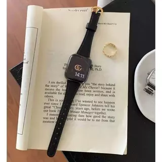 สายนาฬิกา สายหนังบางและเงา หัวมน สามารถใช้ได้กับ AppleWatch SmartWatch มีหลายสี/ขนาด สินค้าพร้อมส่งในไทย