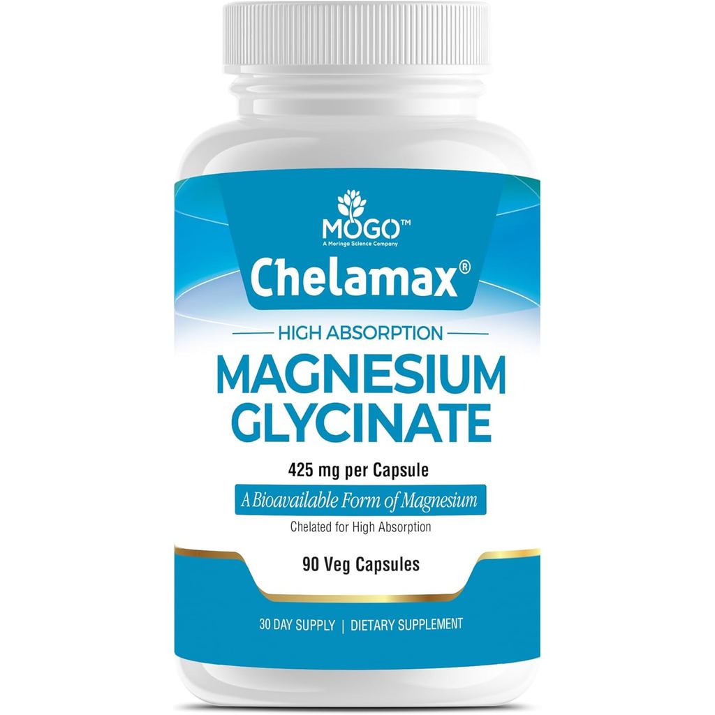 Chelamax Magnesium Glycinate 425มก. การดูดซับสูง, กลูโคซิเนต Magnesium Glycinate จาก Dead Sea Gentle