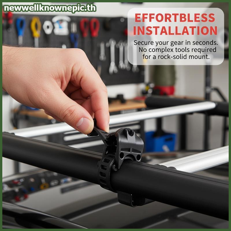 Newwellknownepic 2pcs รถจักรยาน Ra หลังคา Mount Clamp Braet Universal Anti Slip Heavy Duty Secure สํ