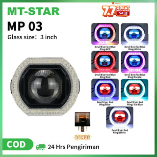 MT STAR Indonesia MP03 Projie Biled Crystal 3 Inch High Low Putih + Kipas Pendingin Devil & Shroud