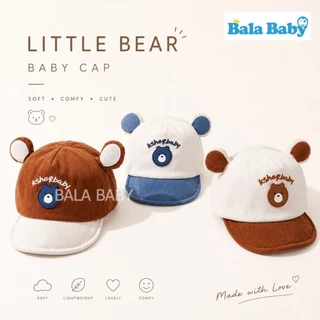 หมวกเด็กทรงแก๊ป หมวกแก๊ปเด็กหูหมีน่ารัก Little Bear ปีกหมวกกันแดด ผ้าร่องคอตตอน ใส่สบาย MZ29