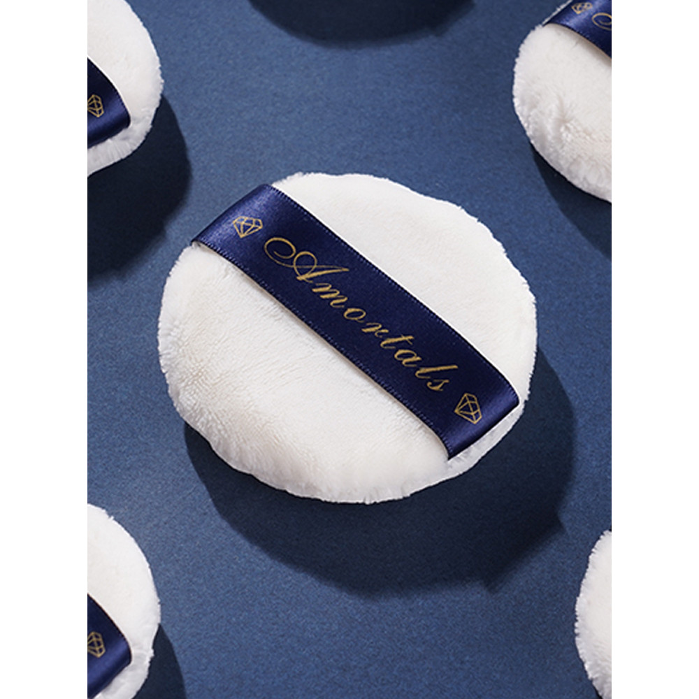 [คลังสินค้าพร้อม] AMORTALS/Ermu Grape Flocking Puff Loose Powder Puff Small Round Plush Suede