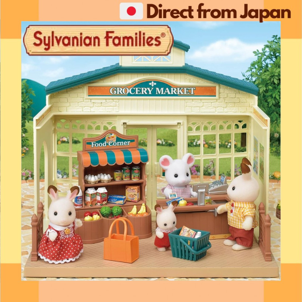 Sylvanian Families Calico Critters Forest Market EPOCH MI-86 Supermarket Shop Dollhouse Playset