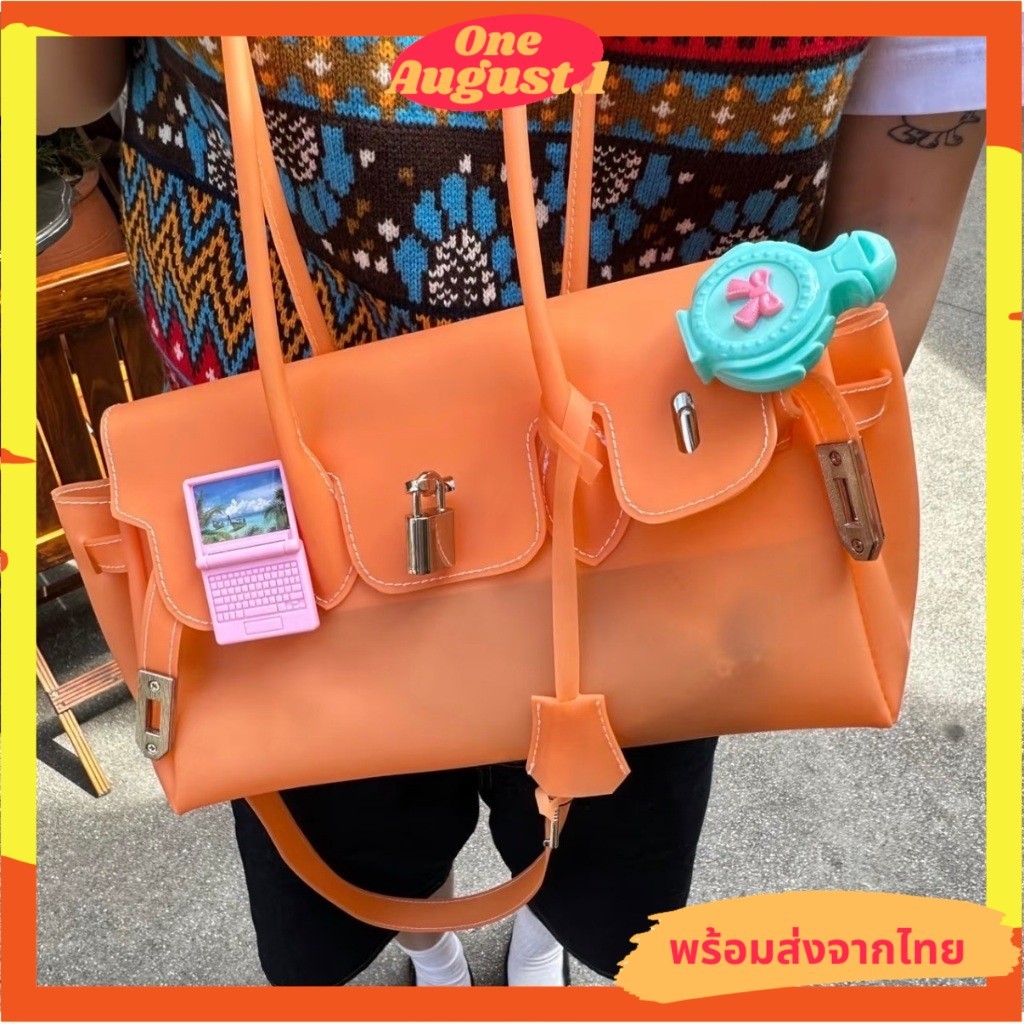 พร้อมส่งจากไทย กระเป๋าเจลลี่ Jelly Firkin ทรงยาว นำเทรนก่อนใคร