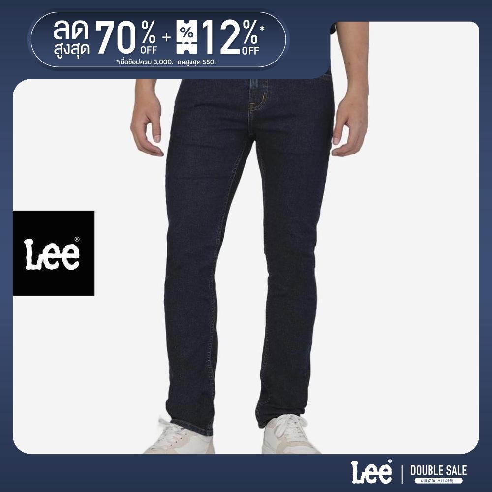 LEE กางเกงยีนส์ผู้ชาย เอวต่ำ ทรงเข้ารูป รุ่น LE S126MRAMF02  สียีนส์เข้ม