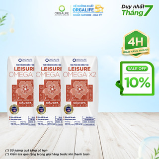 Lốc 3 Hộp LEISURE OMEGA X2 Soup Uống Dinh Dưỡng Bổ Sung Năng Lượng (200ml/Hộp)