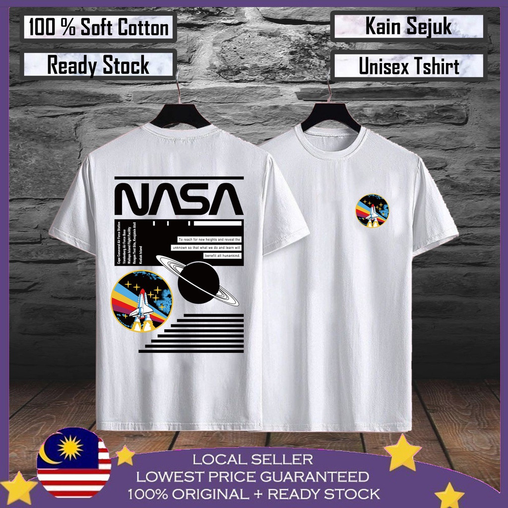 ผ้าฝ้าย% NASA ASTRONAUT เสื้อยืดสําหรับผู้ชายผู้ชาย TOP MENS VIRUS เสื้อยืด NASA เสื้อยืด