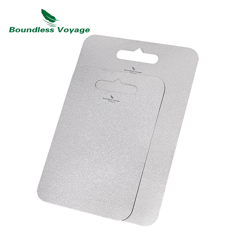 Boundless Voyage เขียงไทเทเนียมพร้อมรูแขวนโลหะเขียงเขียงสําหรับห้องครัวบ้านกลางแจ้ง