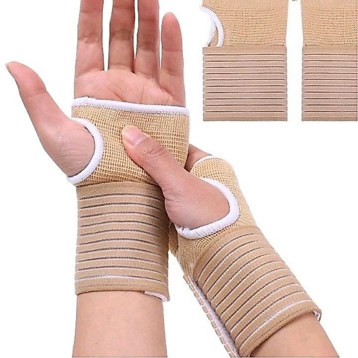 ผ้ายืดพันข้อมือ พร้อมถุงมือ สำหรับออกกำลังกาย เล่นกีฬา ป้องกันข้อมือ ผ้ายืดสวมข้อมือ wrist support elastic bandage 1ข้าง