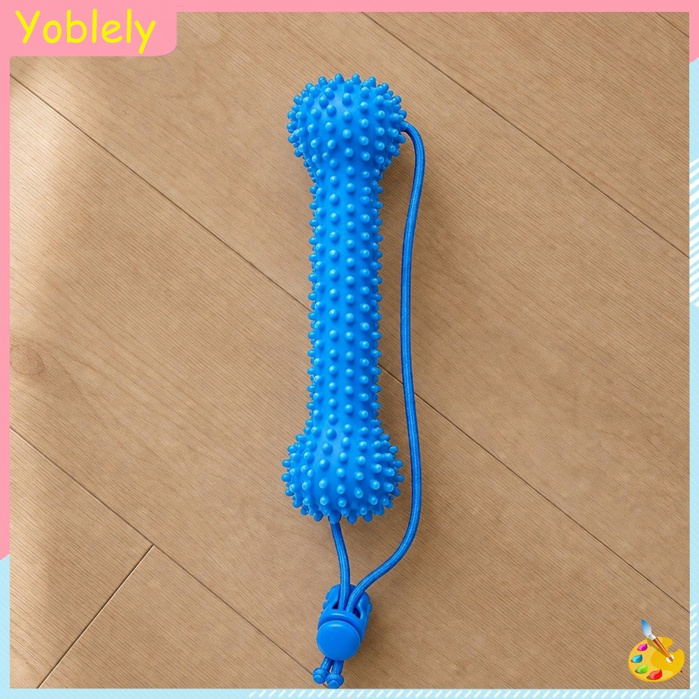 [Yoblely.th] PVC สุนัขแปรงสีฟันของเล่น Bite-Resistance Dual-Action Canine Dental Prop Interactive ฟั