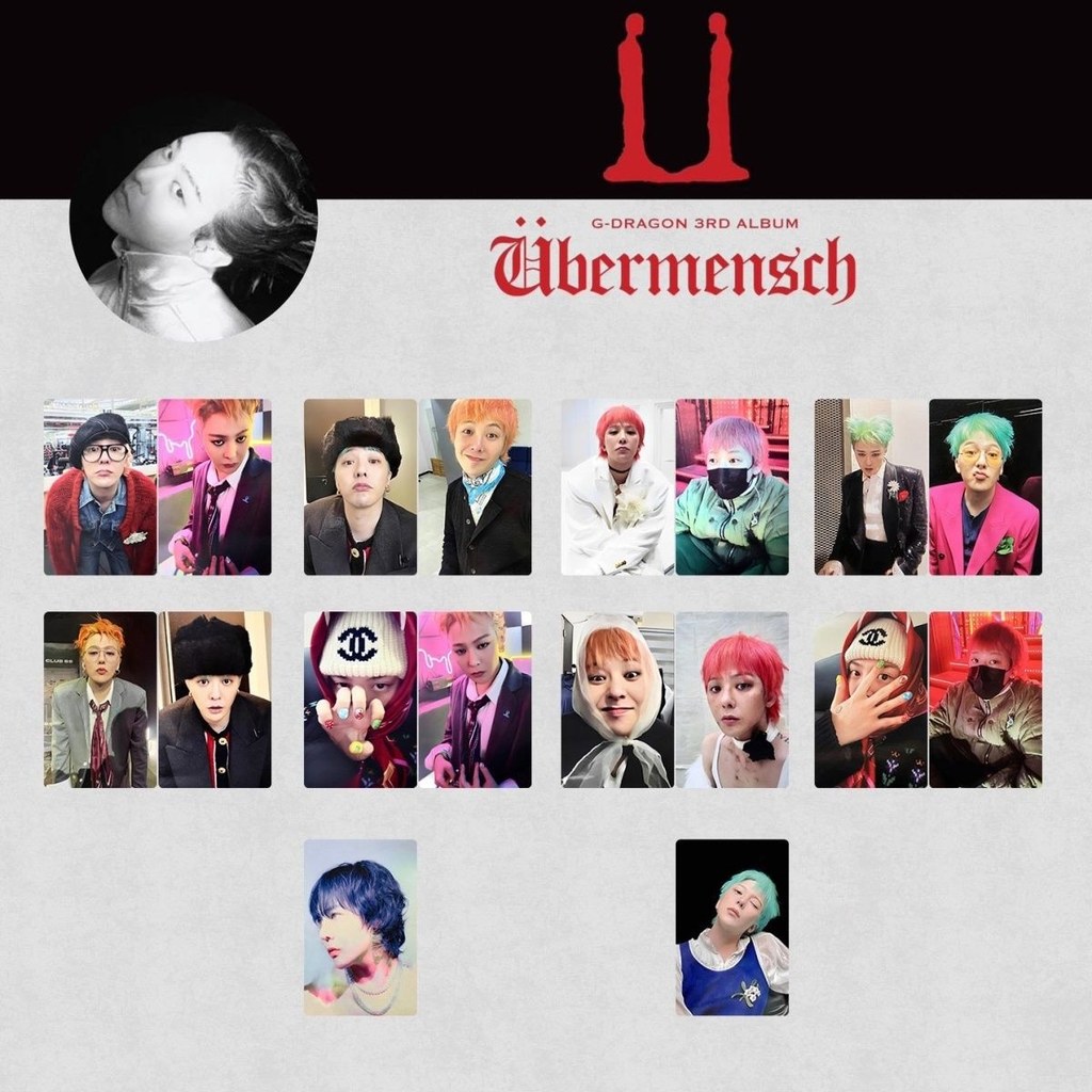G-DRAGON G-DRAGON G-DRAGON อัลบั้มใหม่ bermensch Solid Fitting Zhou Photocard Blue-Haired DRAGON win
