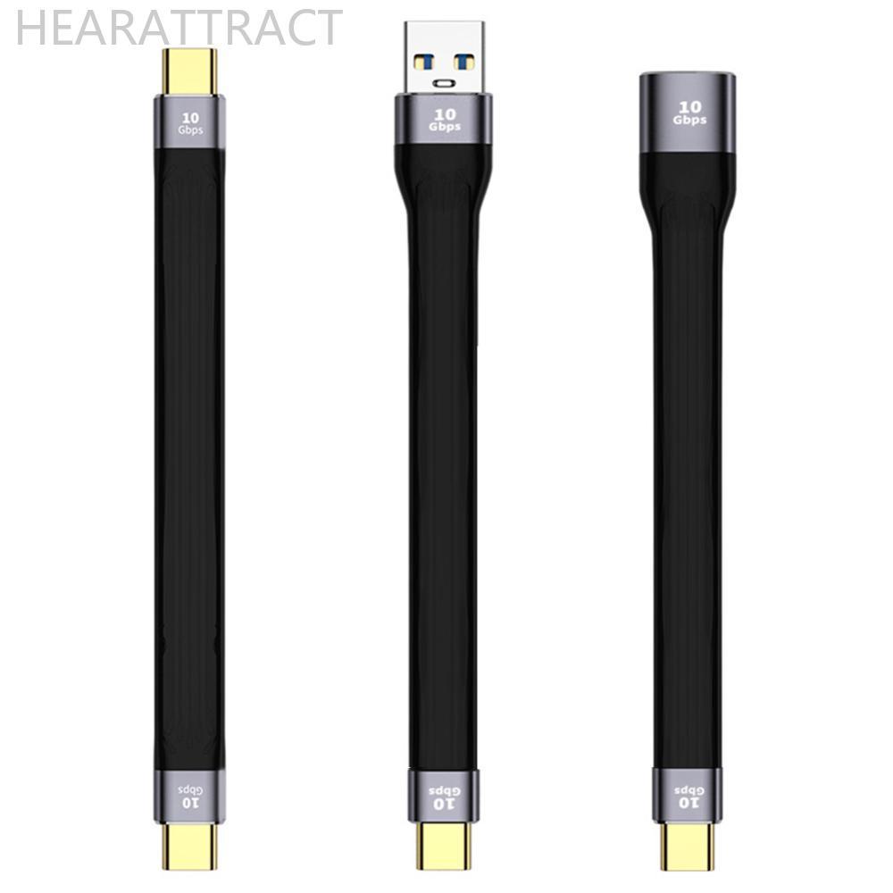 HEARATTRACT 10Gbps สายสั้น USB3.1 PD 100W USB to Type C 4.0 สายแปลง OTG สายอะแดปเตอร์ USB สําหรับ SS