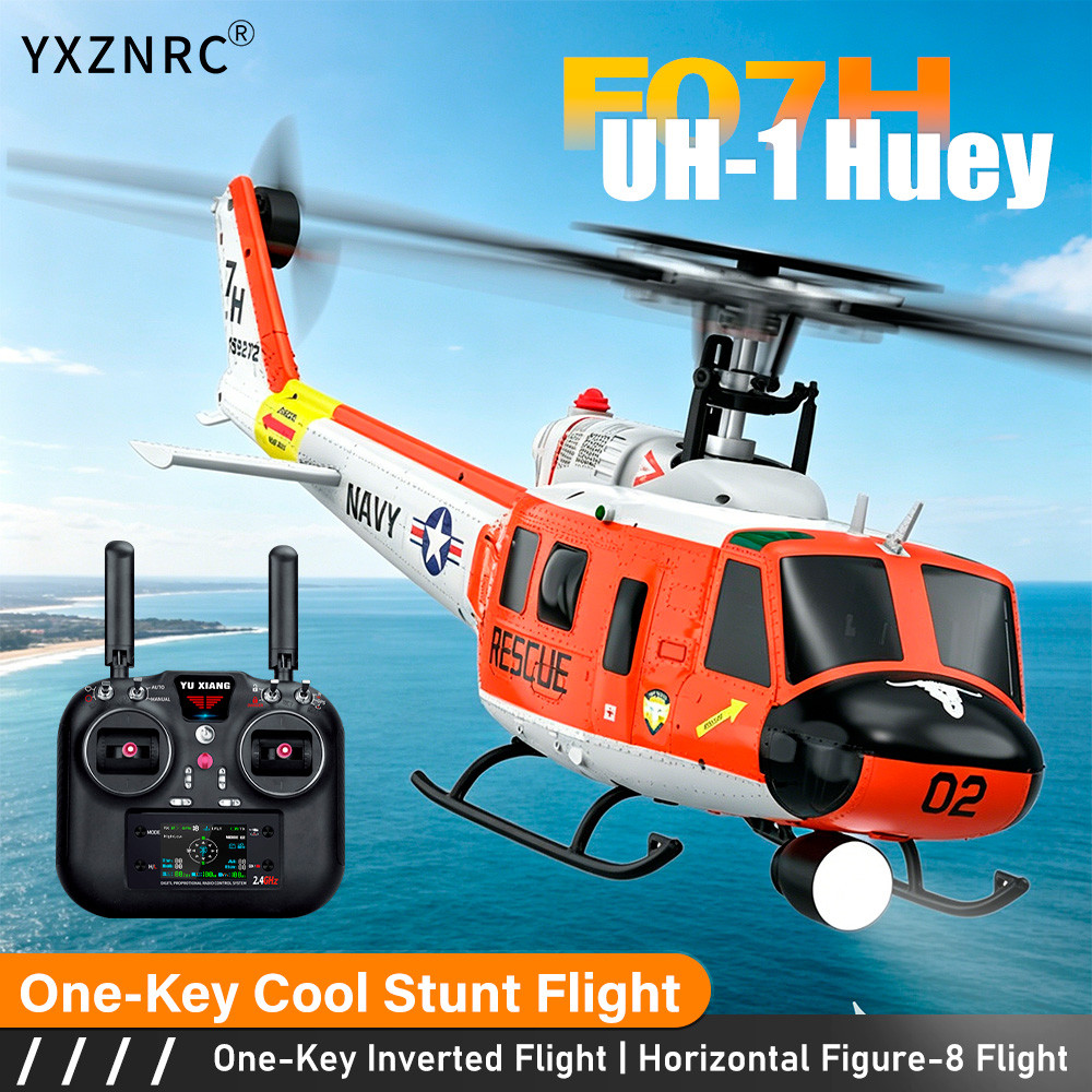 YUXIANG F07H บินบังคับ UH-1 9CH RC Helicopter GPS Optical Flow 5.8G Camera 6-Axis Gyro One Key Stunt