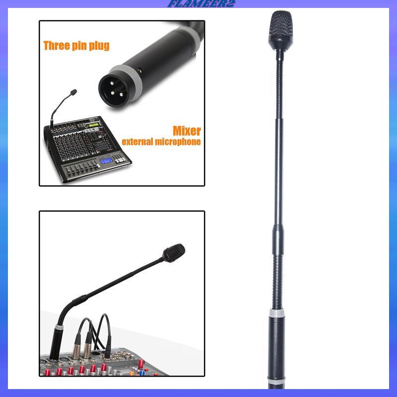[Flameer2] Gooseneck Mic Dynamic DJ Mic Easy to Adjust Professional Low Noise XLR Mic Dynamic Microp