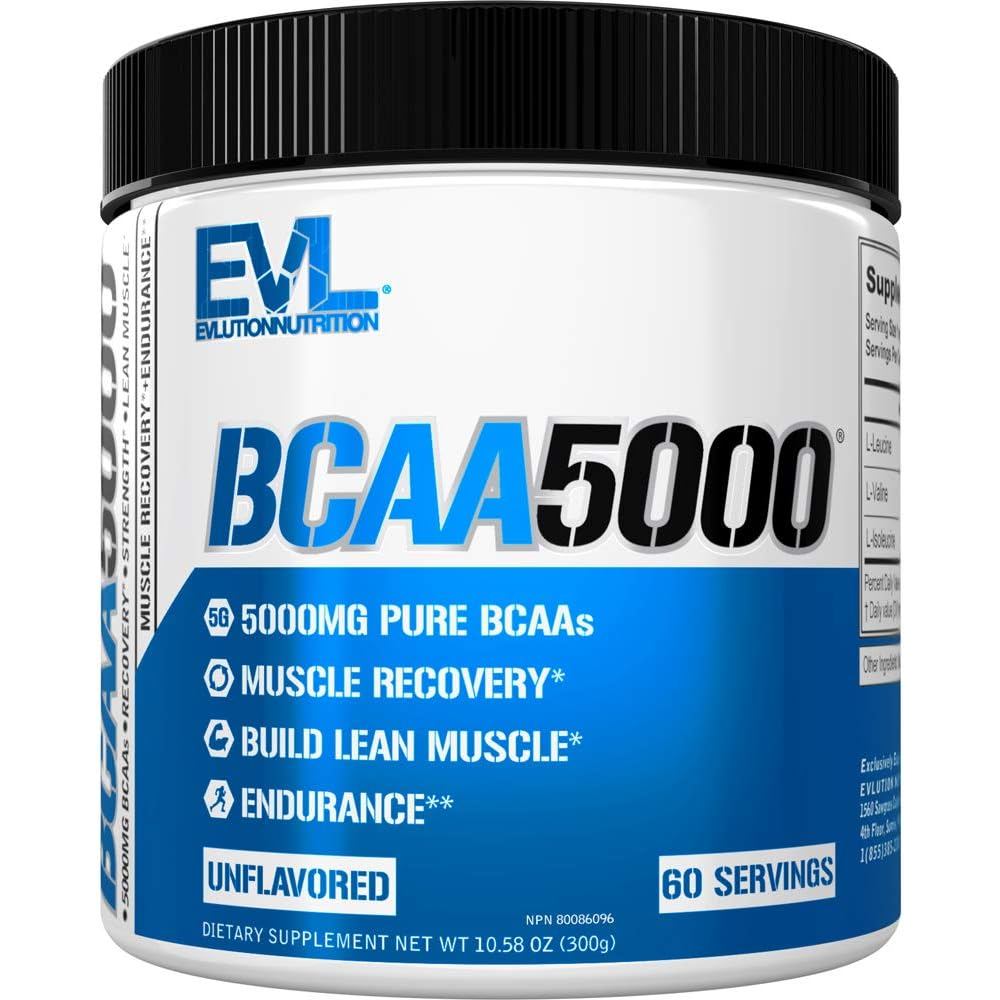 Evolution EVL BCAAs Amino Acids Powder - BCAA Powder Post Workout Recovery Drink and Stim Free Pre W