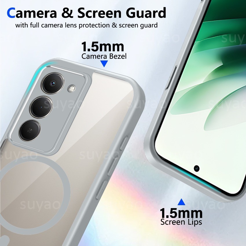 สําหรับ Redmi 15 5G 4G 2026 เคสโทรศัพท์แม่เหล็ก Frosted รูปที่ 4