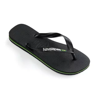 HAVAIANAS รองเท้าแตะ Brasil Logo Flip Flops BLACK 41108501069U_C3BKXX