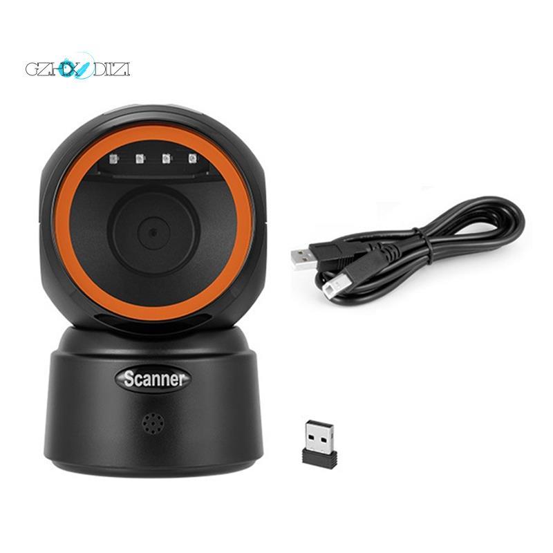 Gzhxdiizi2D QR Barcode Scanner ไร้สายบลูทูธแฮนด์ฟรี Omnidirectional USB Barcode Reader 1D QR หน้าจอ 