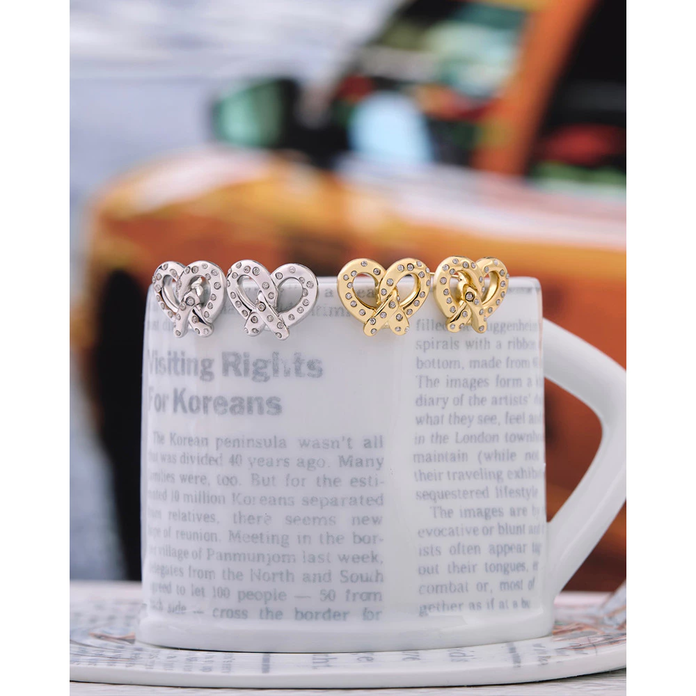 YVIS Hot Bakes Brass Stud Earrings - City Route Collection
