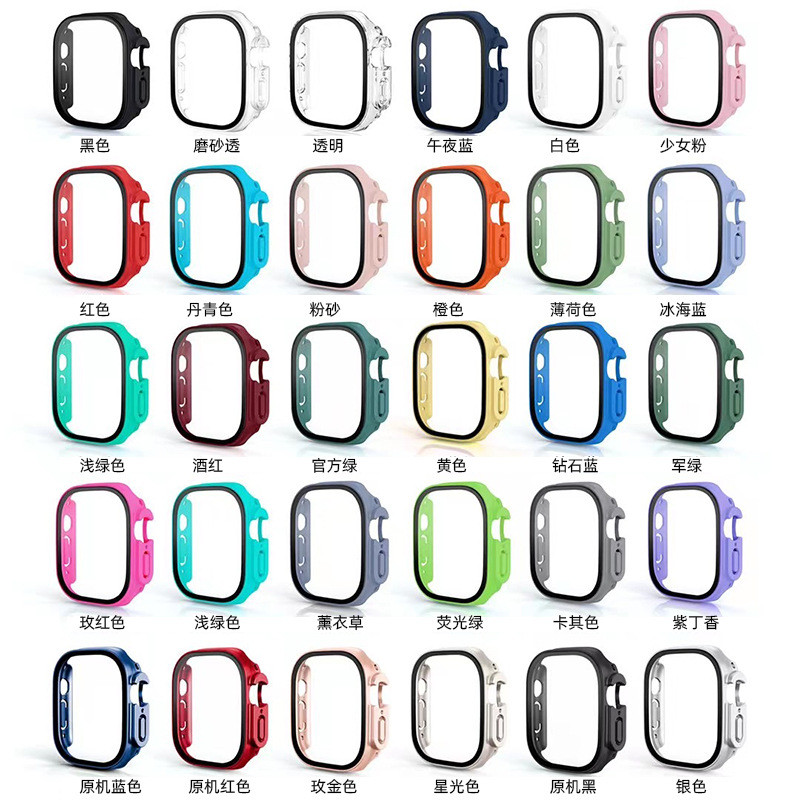 เหมาะสําหรับ Apple Watch Case iwatch Protective Case PC Tempered Film One Ultra49MM 46MM S10 427.9