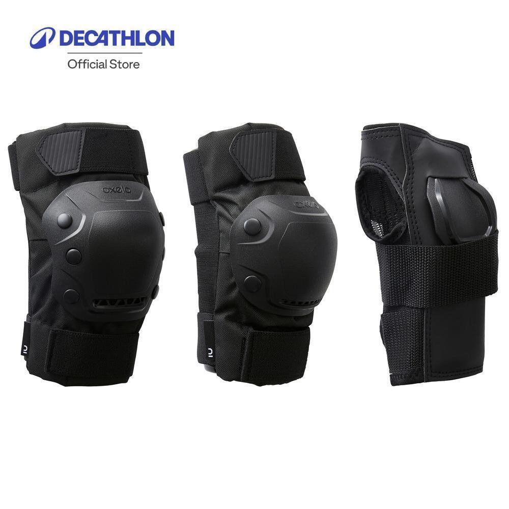 Decathlon Adult 2 X 3-Piece Inline Skate Protection Set Fit500 ชุดป้องกันอินไลน์สเก็ตผู้ใหญ่ รุ่น Fit500 - Black