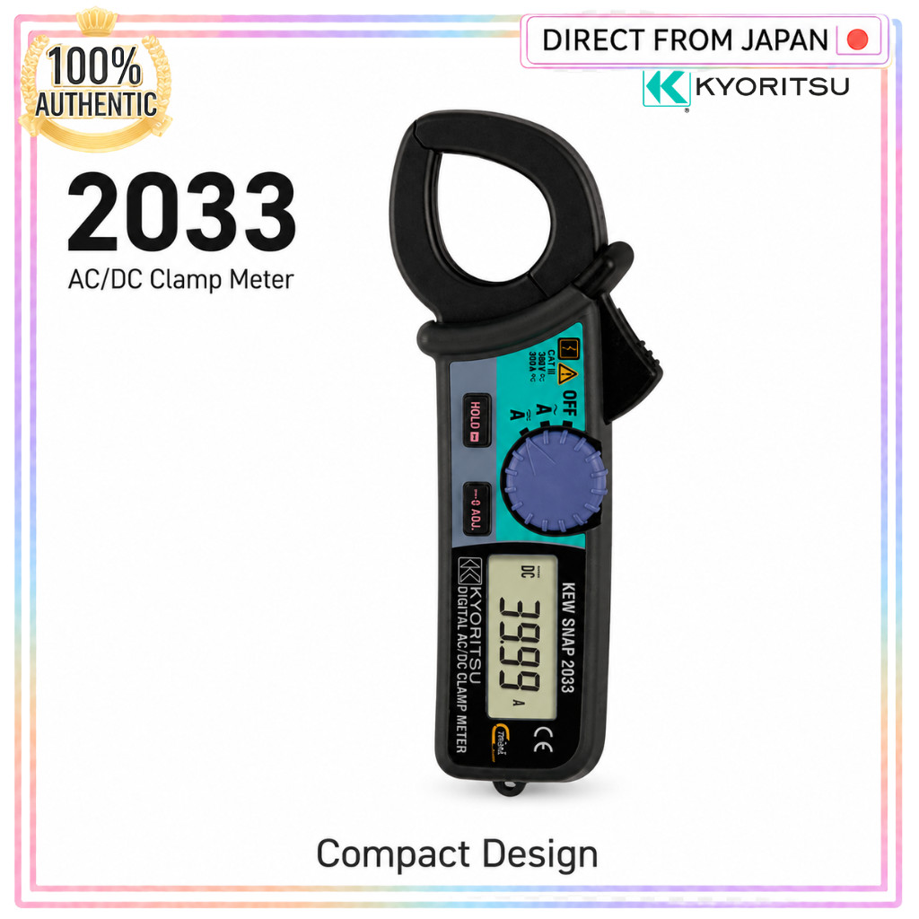 KYORITSU 2033 AC/DC Clamp Meter Digital Current Tester Professional Electrical Meter