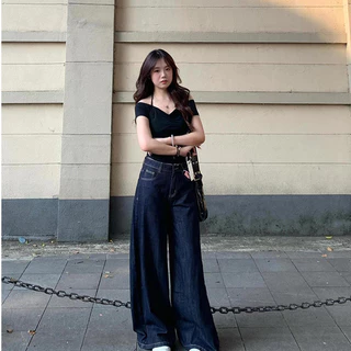 Pure Desire One-Shoulder Halter คอหญิงฤดูร้อนสาวร้อนเอวแคบผอมสั้นด้านบน