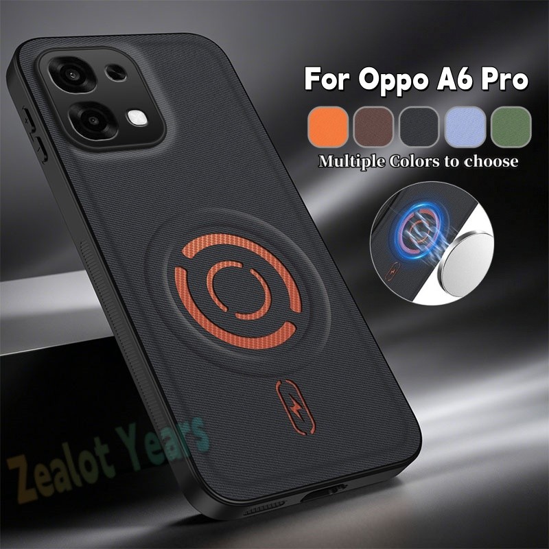 เคสสําหรับ OPPO A6 Pro 5G A6Pro 4G Magnetic Tech เคสผ้ากันกระแทกฝาหลัง
