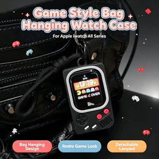 การ์ตูนเกมคอนโซลซิลิโคนนุ่มสําหรับ แอปเปิล ฉันดู ชุด พิเศษ iWatch Series Ultra 11 10 9 8 7 6 SE 5 4 3 2 42 มม.49 มม.46 มม.41 มม.45 มม.40 มม.44 มม.38 ไนลอนคอแขวนยาวเชือกตกแต่งอุปกรณ์เสริม