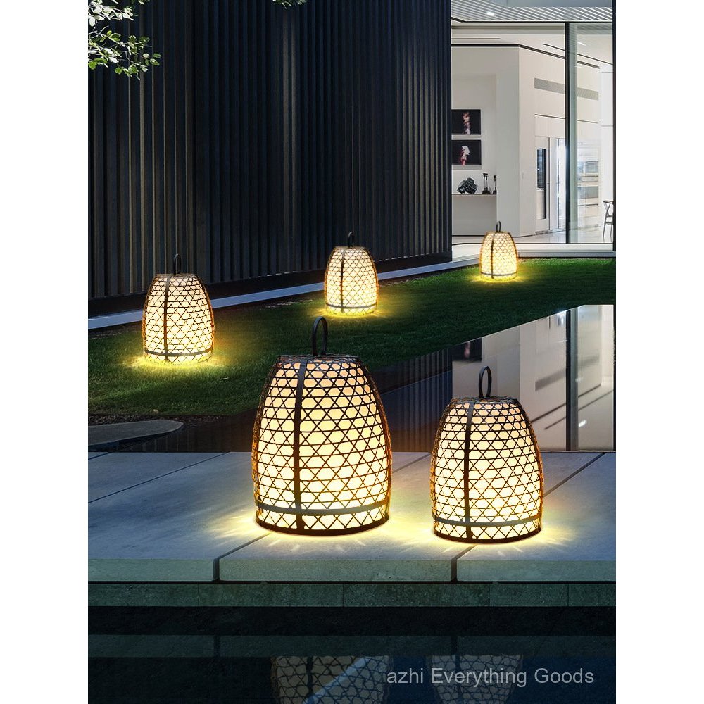 Artistic solar outdoor lights, balcony floor lamps for guesthouses, terrace lights, villa garden law