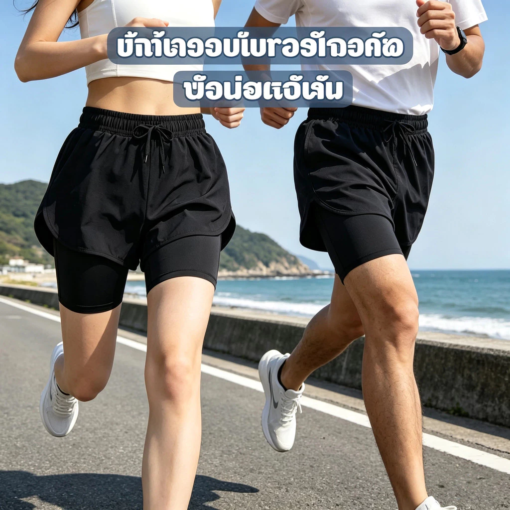 กางเกงขาสั้นยืดหยุ่นสูง ระบายอากาศ แห้งเร็ว เหมาะฝึกออกกำลังกาย ว่ายน้ำ ฟุตบอล วิ่ง ฟิตเนส และสวมใส่เทศกาลสงกรานต์