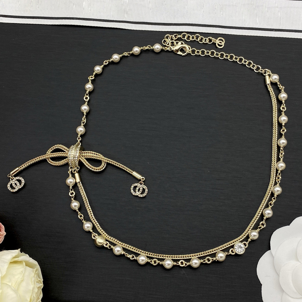 สร้อยคอ Letter Pearl Necklace High-End Female Seiko
