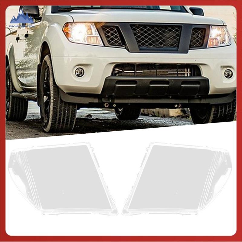 รถขวาไฟหน้า Shell โคมไฟเลนส์โปร่งใสฝาครอบไฟหน้าสําหรับ Navara D40 2005-2015 อุปกรณ์เสริม